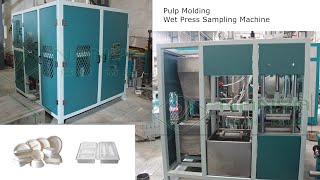 Pulp molding sugarcane bagasse tableware bagasse packaging sampling laboratory small machine [upl. by Zel90]