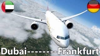 P3D V43  Dubai to Frankfurt Emirates 777300ER 1000th 777 livery [upl. by Drooff]