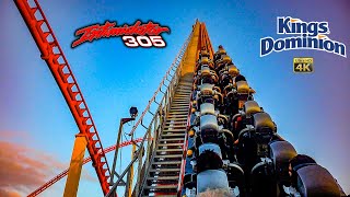 July 2023 Intimidator 305 Roller Coaster On Ride Back Seat 4K POV Kings Dominion [upl. by Ellecrag721]