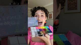 Trying a 180 Glitter Palette 🥹💖 asmr makeupshorts glitter [upl. by Gypsy64]