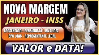 ðŸ”´ NOVA MARGEM JANEIRO INSS 2024  VALOR E DATA  APOSENTADOS E PENSIONISTAS  INVALIDEZ  BPC LOAS [upl. by Ssalguod]