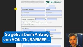 Verhinderungspflege Antrag ausgefüllt  AOK TK BARMER amp Co 2023 [upl. by Bush972]