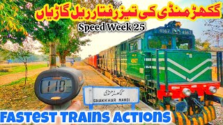 Fastest Trains Actions at Ghakkhar Mandi  Train Speed Week 25 speed speedrun [upl. by Kermie]