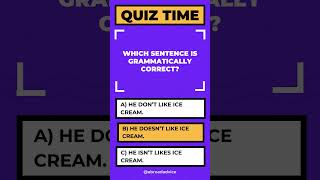 Which sentence is grammatically correct grammar grammarquiz englishgrammar english [upl. by Annehcu]