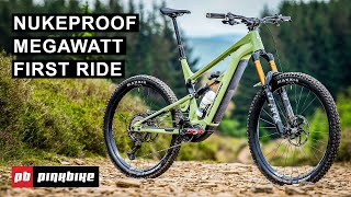 Nukeproofs First Ebike The Megawatt  A Mega With A Motor  First Look amp Ride [upl. by Hagood390]