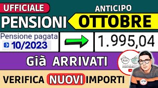 ANTICIPO⚡️ PENSIONI OTTOBRE 2023 ➡ CEDOLINI IMPORTI ARRIVATI❗️ VERIFICA RIMBORSI AUMENTI CONGUAGLI [upl. by Corinna]