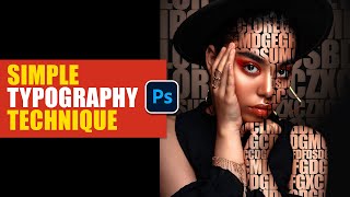 Simple and Cool Typography Tutorial Using Adobe Photoshop  photoshoptutorial texteffect [upl. by Aled]