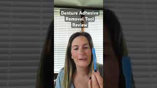 Denture Adhesive Removal Tool Review denturewearer dentalhealth momlife [upl. by Einnek635]