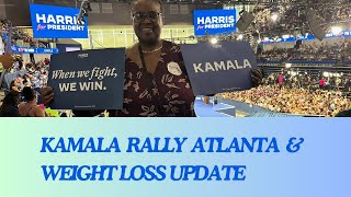 KAMALA HARRIS RALLY  WEIGHT LOSS UPDATE  WE BOUGHT OUR FIRST PALLETT [upl. by Nahsab972]