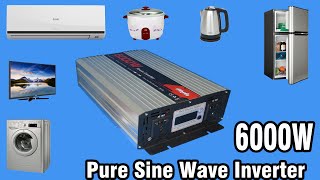 Review amp Test 6000W Pure sine wave inverter from Banggood [upl. by Eilama]