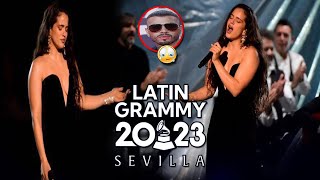 ROSALÍA LANZA DARDAZO a RAUW ALEJANDRO en PLENO DIRECTO LATIN GRAMMYS SE NOS ROMPIÓ EL AMOR [upl. by Dlorad308]