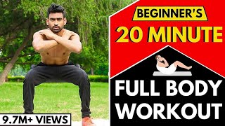 20 Min Full Body Workout Routine for Beginners Follow Along  No Gym [upl. by Auqinahs207]