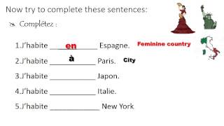 Prepositions with Countries and Cities in French [upl. by Swetiana]