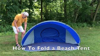 How To Fold a Beach Tent  1 minute [upl. by Poulter]