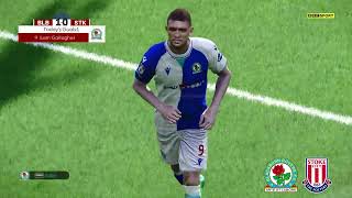 Blackburn vs Stoke  EFL Championship 202324  Highlights PES 21 [upl. by Yelrebma]