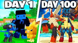 I Spent 100 DAYS With MEGA POKEMON ONLY In MINECRAFT COBBLEMON Minecraft Pokemon [upl. by Aicinet]