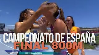 FINAL 800M FEMENINO CAMPEONATO ESPAÑA ATLETISMO  LA NUCÍA 2024 [upl. by Euqinad]