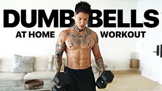 Perfect Full Body Home Workout For Beginners DUMBBELLS ONLY [upl. by Kesley]