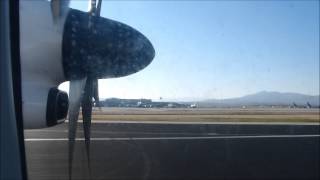 Olympic Air Bombardier Dash8 Q400 Late Afternoon Departure from Athens Airport [upl. by Rebna]