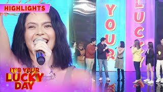 Bianca Umali is introduced as guest cohost  Its Your Lucky Day [upl. by Esiouqrut431]