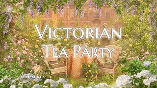 Victorian SpringSummer ASMR Ambience  Garden Tea Party  Fontaine Sounds Horses Nature Sounds [upl. by Eseuqram710]