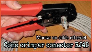 CÓMO CRIMPAR UN CONECTOR RJ45  CONSTRUCCIÓN CABLE ETHERNET [upl. by Anin888]