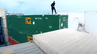 Parkour LA Shipping Container Yard 🇺🇸 [upl. by Donegan]