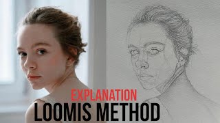 How to draw a portrait using Loomis method [upl. by Louisette]