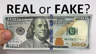 How to Tell if a 100 Bill is REAL or FAKE [upl. by Bart]