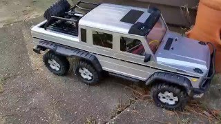 Heng Guan P601 RC Mercedes style 6x6 with Axial modifications [upl. by Eisdnyl92]