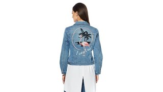 G by Giuliana Embroidered Denim Jacket [upl. by Arakaj645]