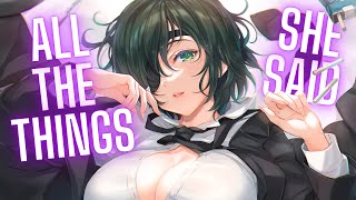 Nightcore  All The Things She Said Lyrics AMV [upl. by Clance]