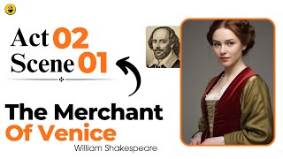 The Merchant of Venice  Act 2 Scene 1  line by line explained Urdu and Hindi merchantofvenice [upl. by Dilks]