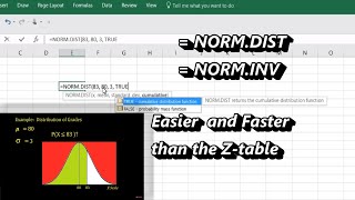 How to Use Excels Normal Distribution Function NORMDIST and NORMINV [upl. by Nillad717]