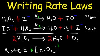 Writing Rate Laws of Reaction Mechanisms Using The Rate Determining Step  Chemical Kinetics [upl. by Eitteb]