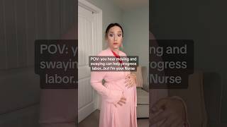 Movement during labor pregnant birth educational nursebabypostpartumfunny [upl. by Earezed]