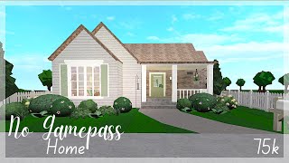 NO GAMEPASS Summer House  BLOXBURG Speedbuild [upl. by Dane]