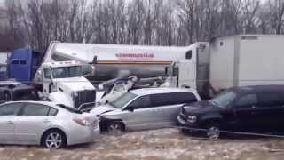 100 Car Pile Up Crash On A Cincinnati Ohio Interstate I275 West [upl. by Ecirpac]