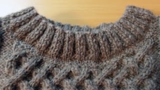 Вязание горловины спицами Кеттельный шов How to sew a seam in knitting [upl. by Enylekcaj]