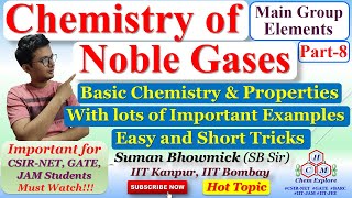 Chemistry of Noble Gases Structure Reactivity  With Important Problems  CSIRNET GATE IITJAM [upl. by Rubia]