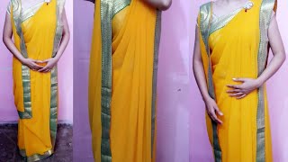 Saree Draping new style  how to drap bengali saree  bengali saree kaise pahne [upl. by Bringhurst]