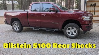 5th Gen RAM 1500 Bilstein 5100 Rear Shocks Install [upl. by Haslett]