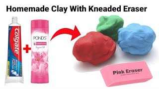 How to make Kneaded Eraser at homeDIY EraserMoldable Clay Eraserhomemade eraserMoldable Eraser [upl. by Marela]