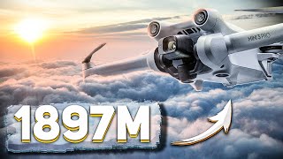 DJI Mini 3 Pro Altitude quotWorldquot Record 1900m Stock FC and Battery [upl. by Nedda]