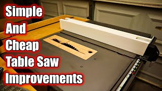 Cheap and Essential Table Saw Improvements  Modifications  Upgrades to Improve Your Work Quality [upl. by Aisatan170]