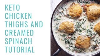 Keto Creamy Spinach Chicken  Keto Chicken Recipe [upl. by Honey858]