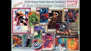 2023 Upper Deck MARVEL PLATINUM 8 Box CHARACTER Break 13 eBay 090424 [upl. by Brezin]