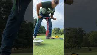 How to change the cup location on the green golf viral greenskeeper howto [upl. by Eldwin]