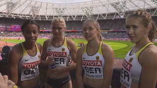 WCH 2017 London –Team Germany 4X100 Metres relay Heat 2 [upl. by Faun]