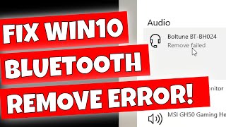 FIX Windows 10 Bluetooth Problems Cannot Remove Pair Or Install Devices [upl. by Bekah293]